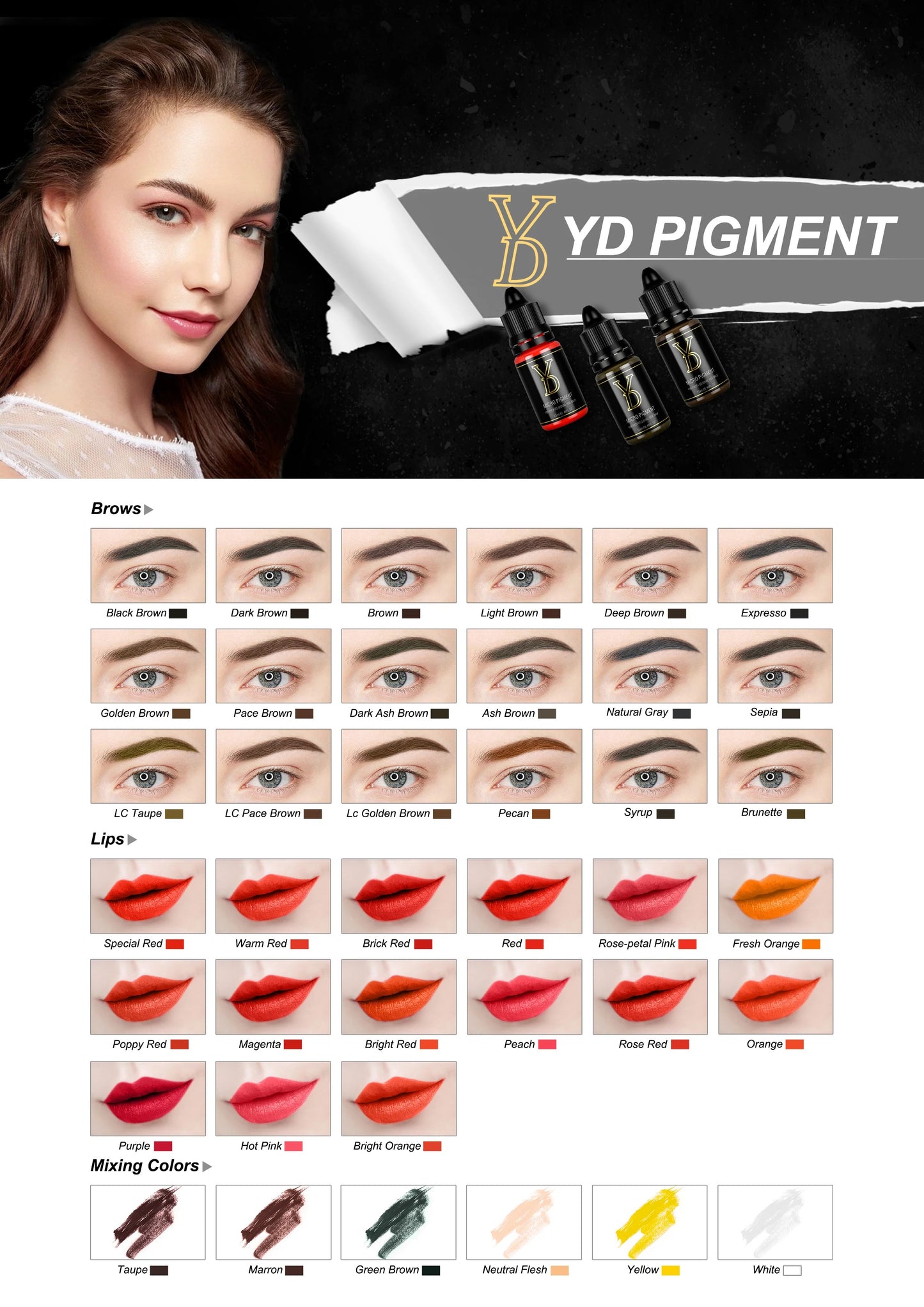 YD Nano Organic Liquid Pigments – Soft Lips Set - Free Shipping