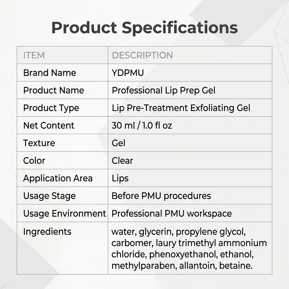 YDPMU Professional Lip Prep Exfoliating Gel