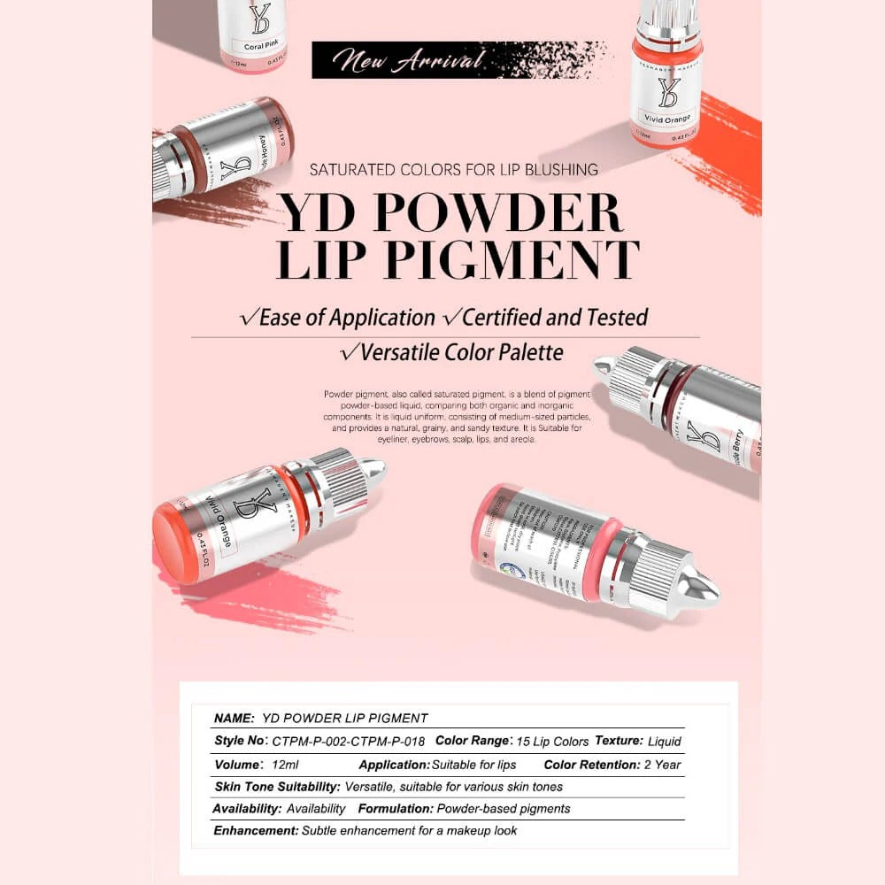 YD POWDER Hybrid Liquid Pigments – Enhancer Lips Set - Free Shipping
