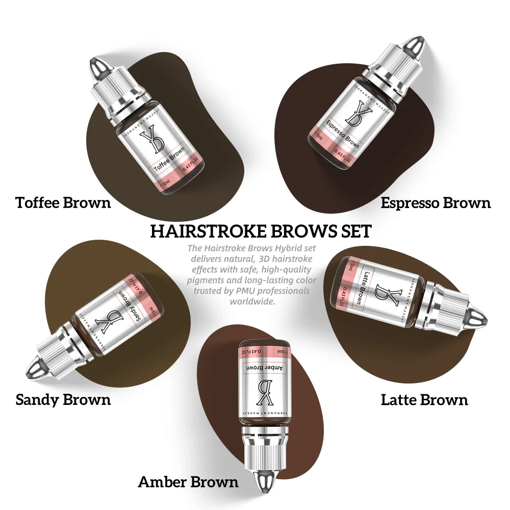 YD Powder Hybrid Liquid Pigments — Hairstroke Brows Set - Free Shipping