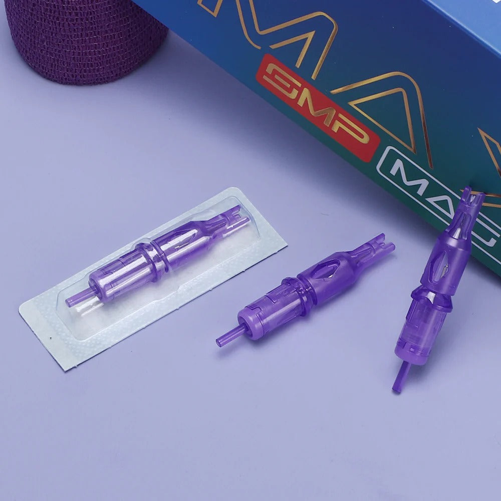 YD Purple Scalp Needle SMP Cartridges with Guard | 20 PCS / Box