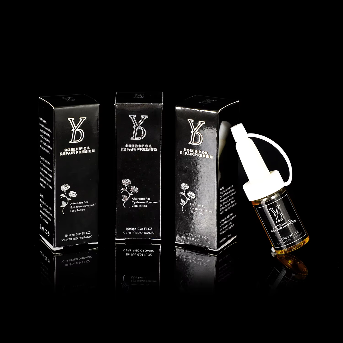 YD Rosehip Oil Repair Premium 10ml – PMU Removal & Tattoo Aftercare Conditioning Oil