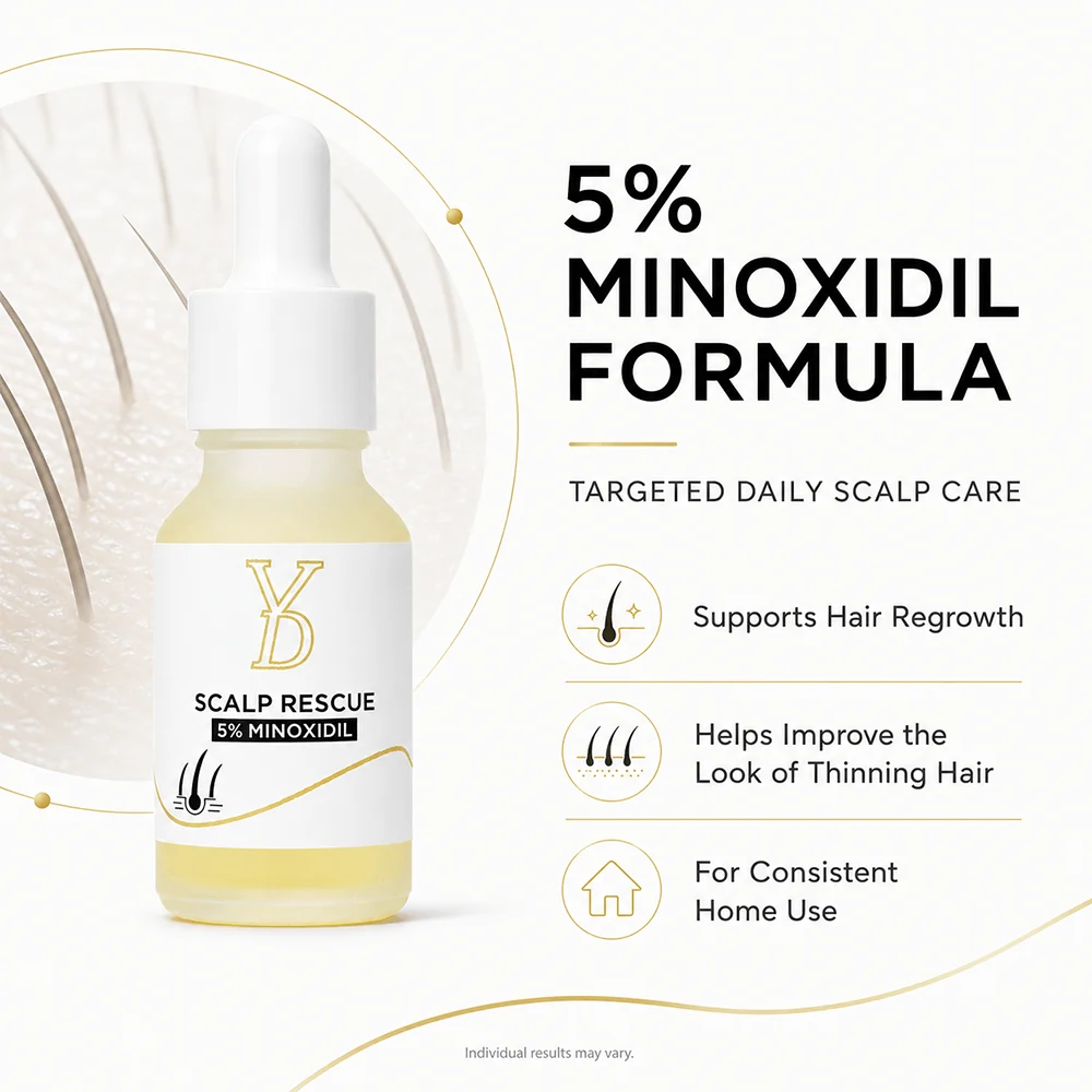 YD Scalp Rescue 5% Minoxidil Hair Regrowth Treatment – 15ml