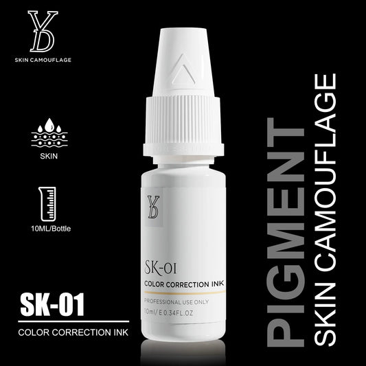 SK-01 YD Skin Camouflage Pigment – White Color Correction Ink 10ml