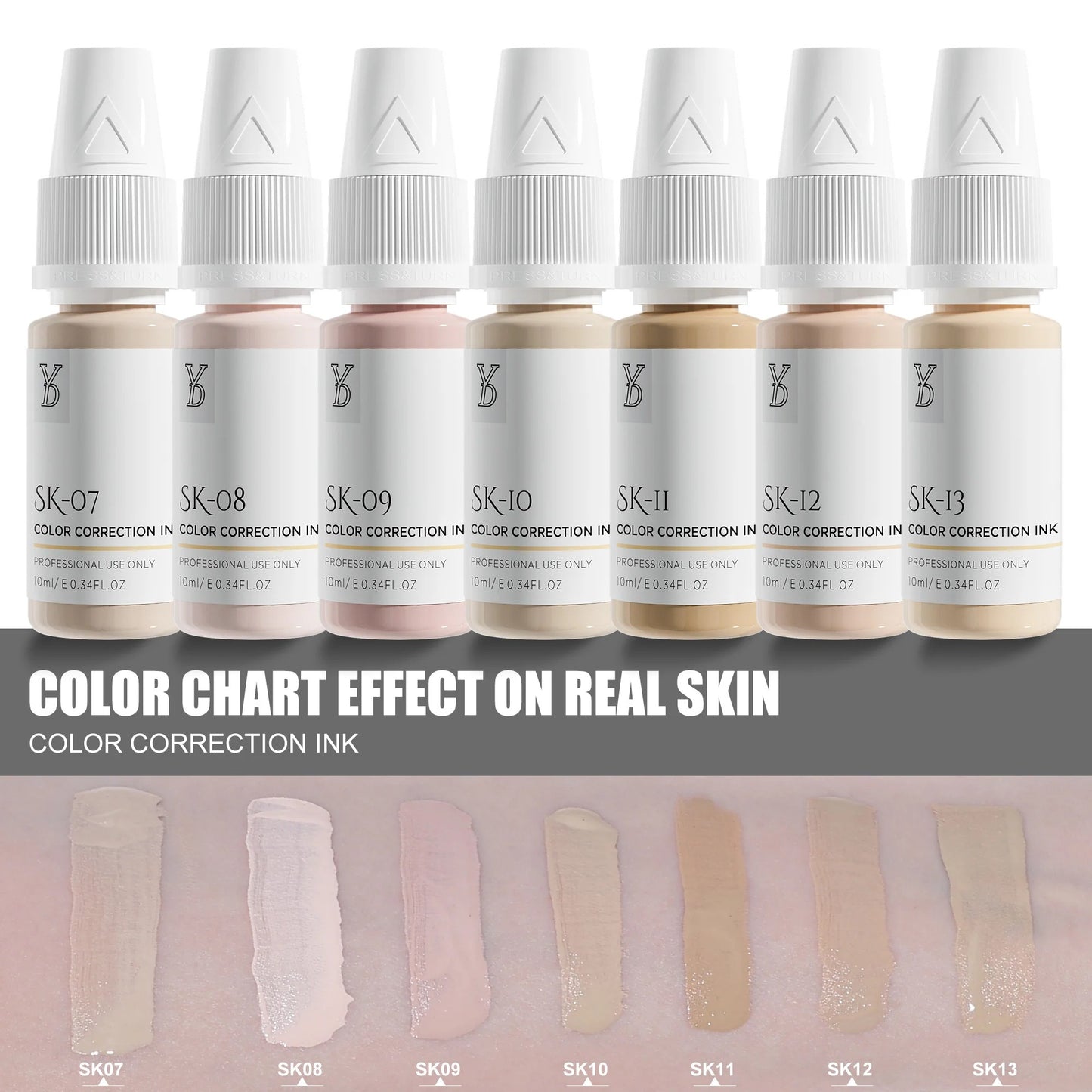 YD Skin Camouflage Pigments – 20 Professional Skin Tone Shades