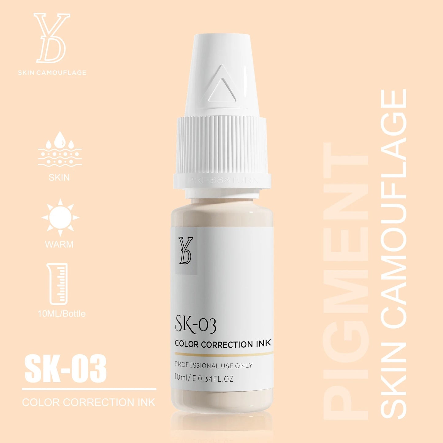 YD Skin Camouflage Pigments – 20 Professional Skin Tone Shades