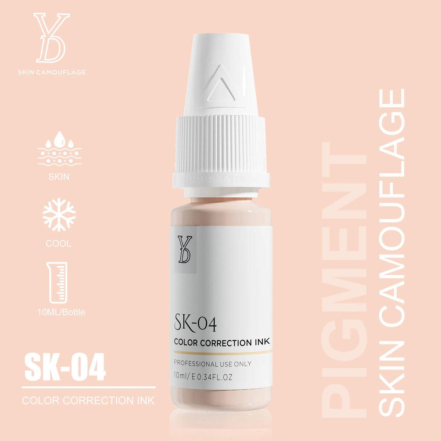 YD Skin Camouflage Pigments – 20 Professional Skin Tone Shades