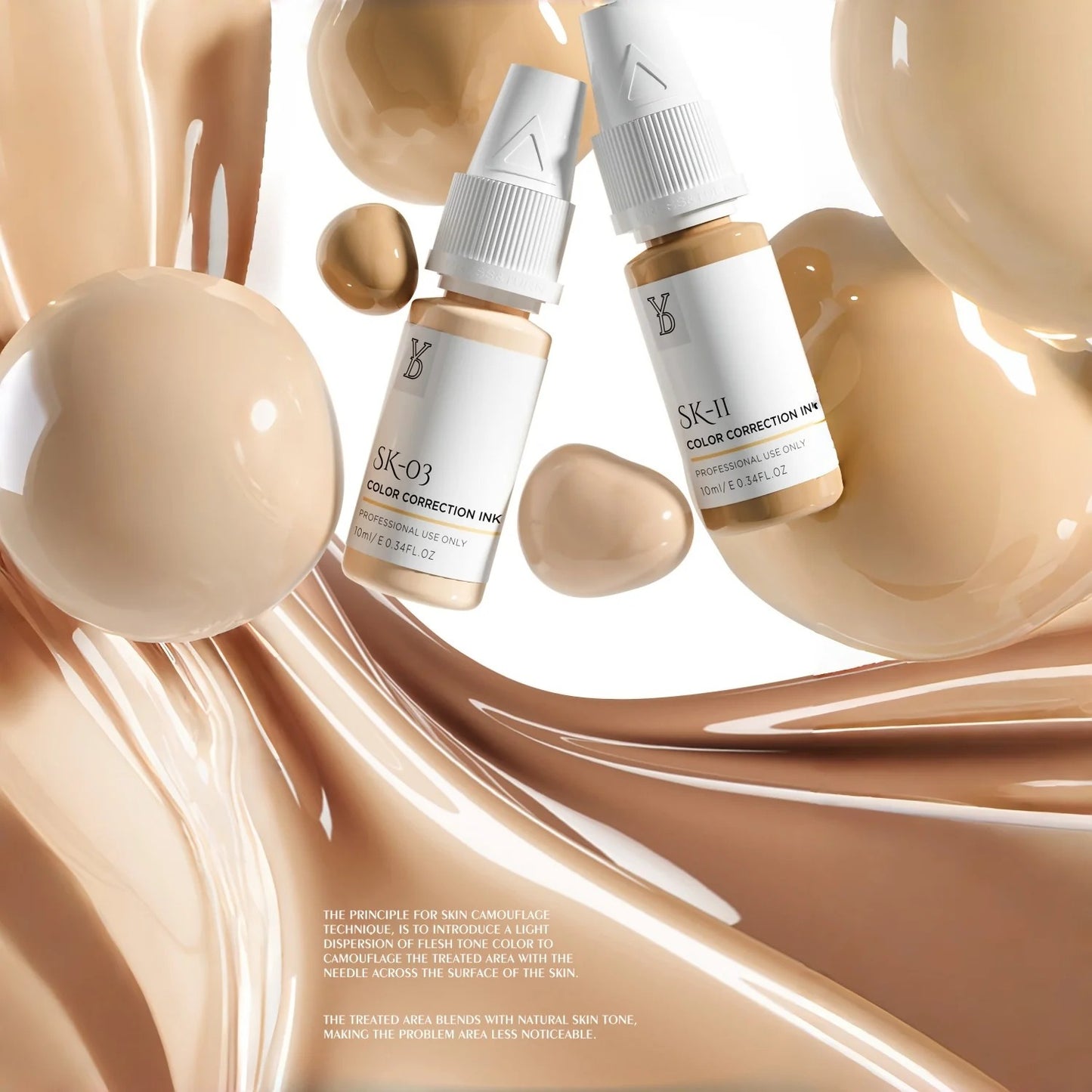 YD Skin Camouflage Pigments – 20 Professional Skin Tone Shades