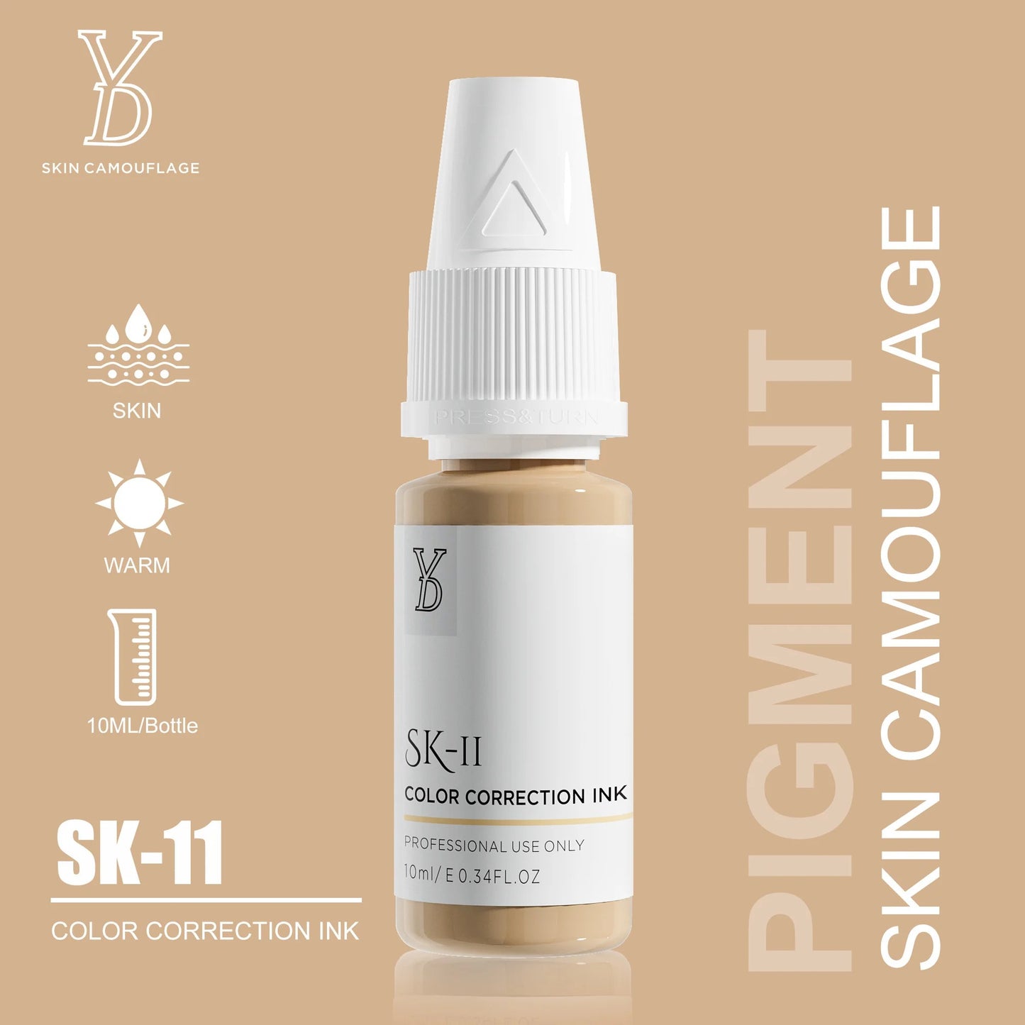 YD Skin Camouflage Pigments – 20 Professional Skin Tone Shades