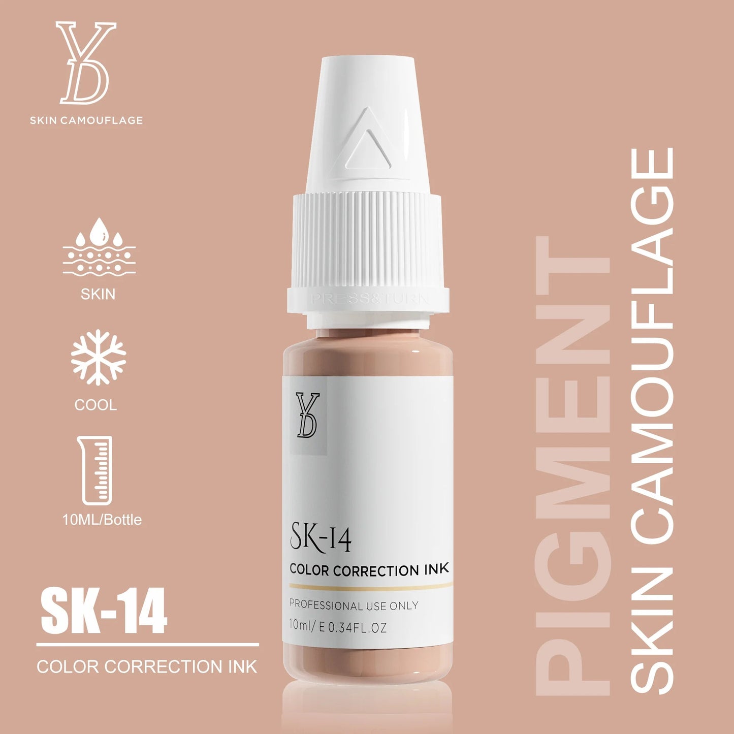 YD Skin Camouflage Pigments – 20 Professional Skin Tone Shades