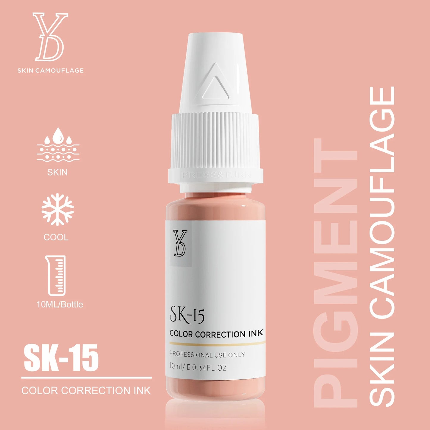 YD Skin Camouflage Pigments – 20 Professional Skin Tone Shades