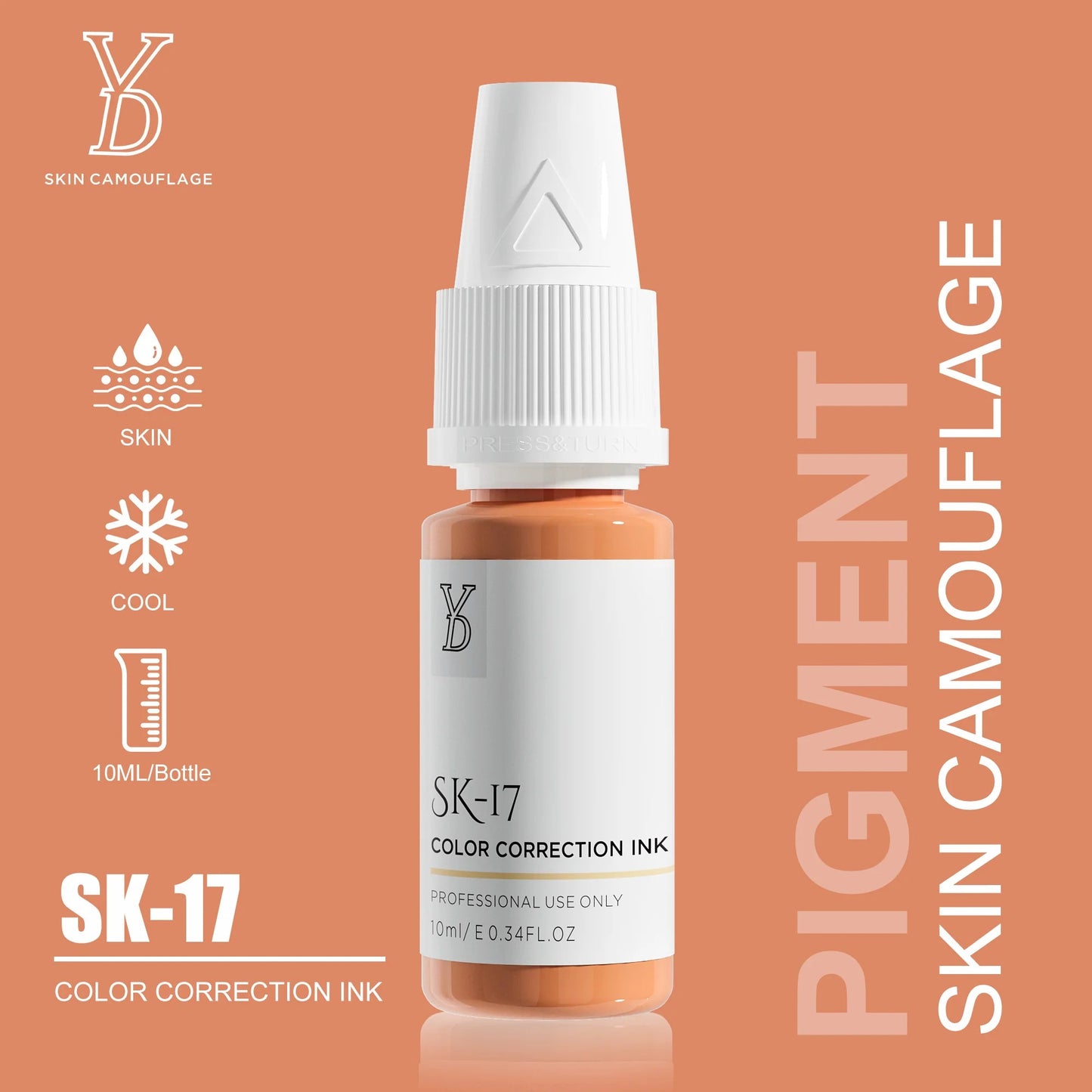 YD Skin Camouflage Pigments – 20 Professional Skin Tone Shades