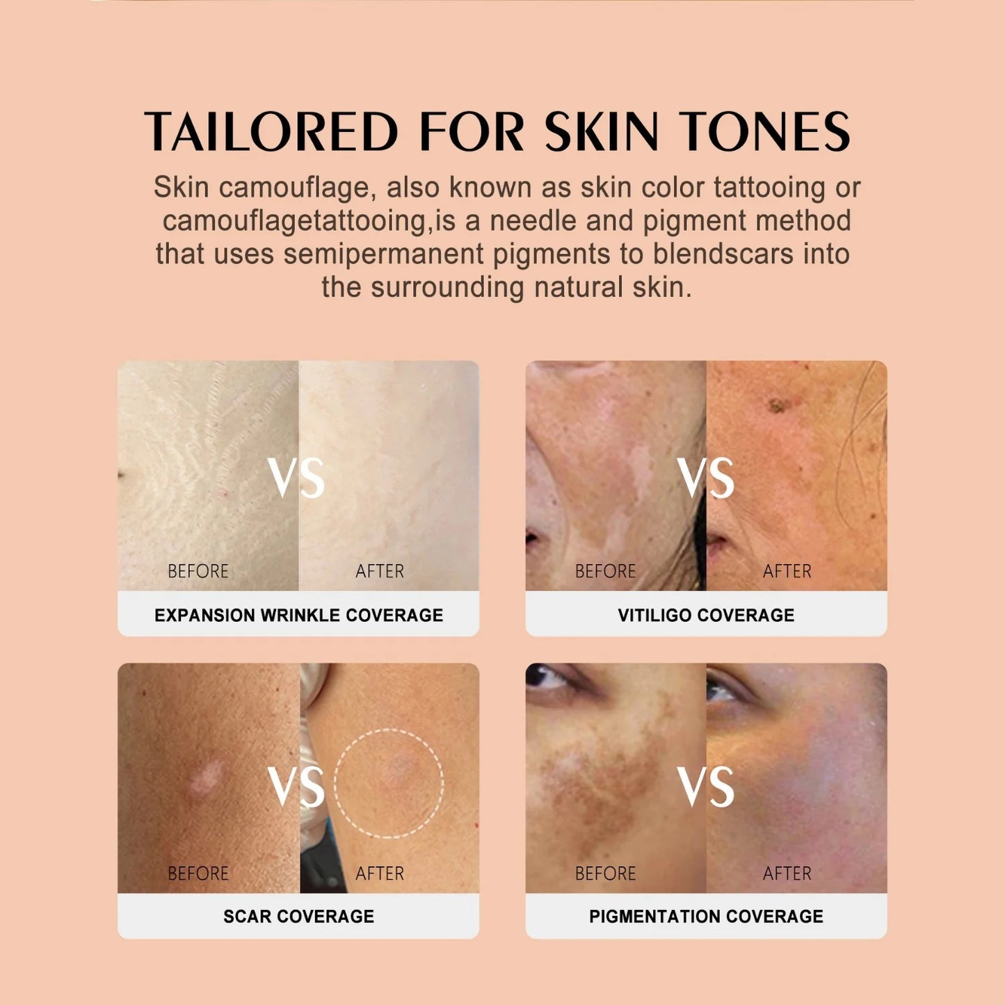 YD Skin Camouflage Pigments – 20 Professional Skin Tone Shades