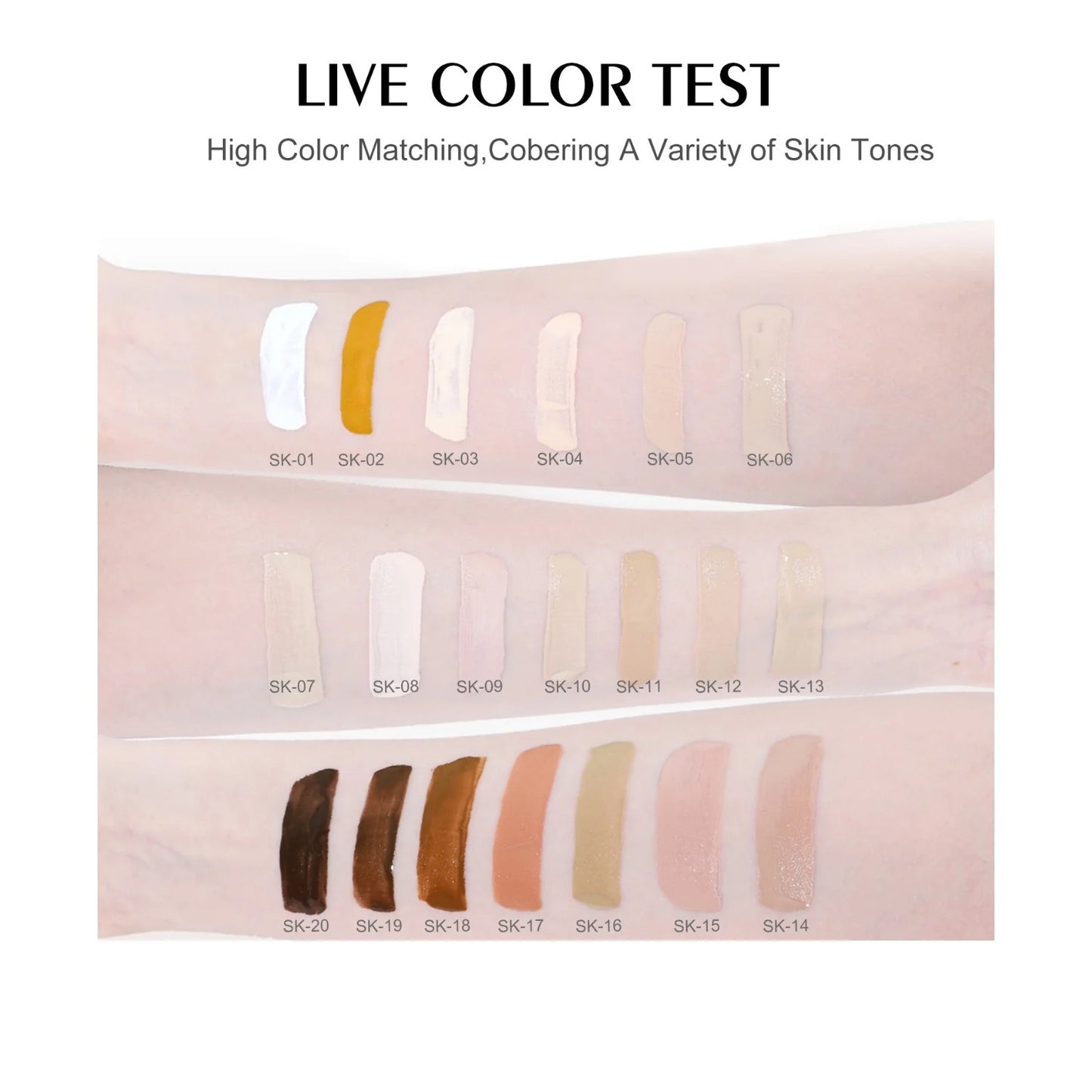 YD Skin Camouflage Pigments – 20 Professional Skin Tone Shades