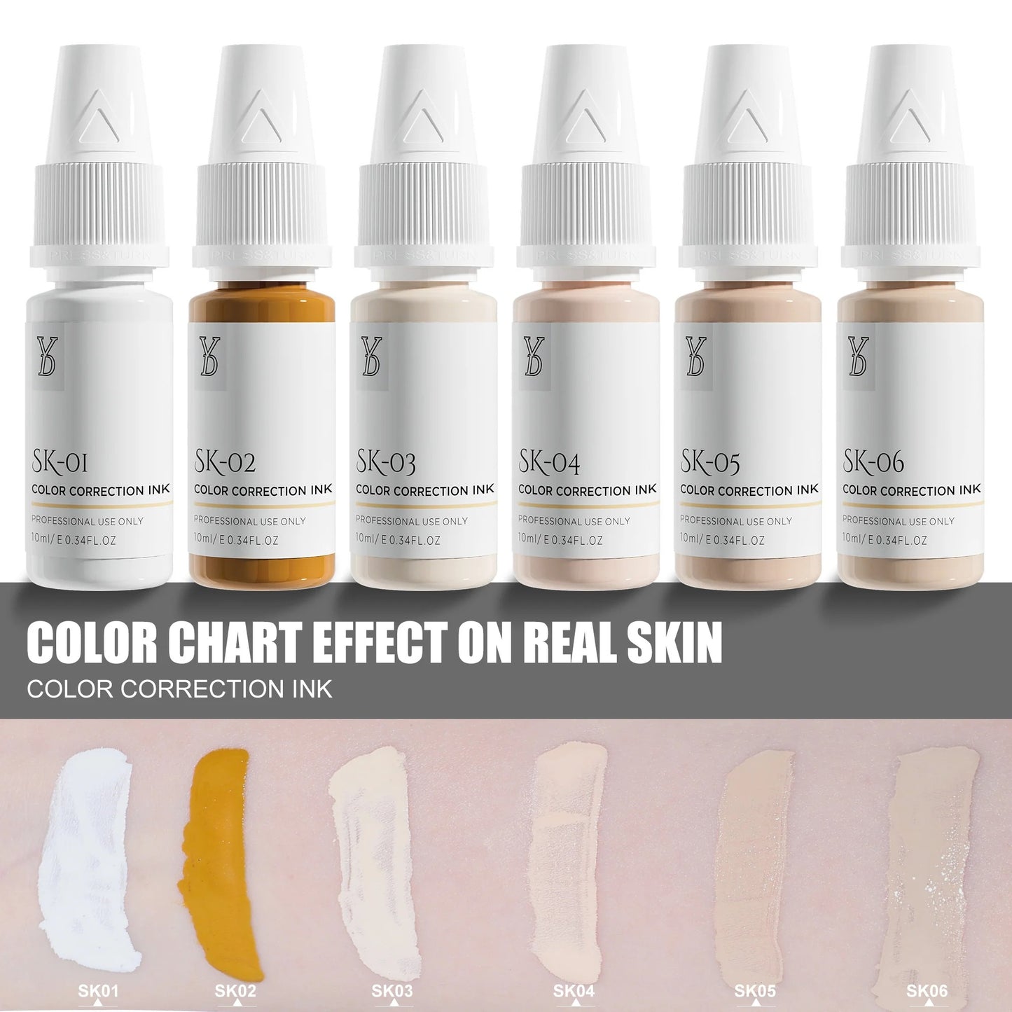 YD Skin Camouflage Pigments – 20 Professional Skin Tone Shades