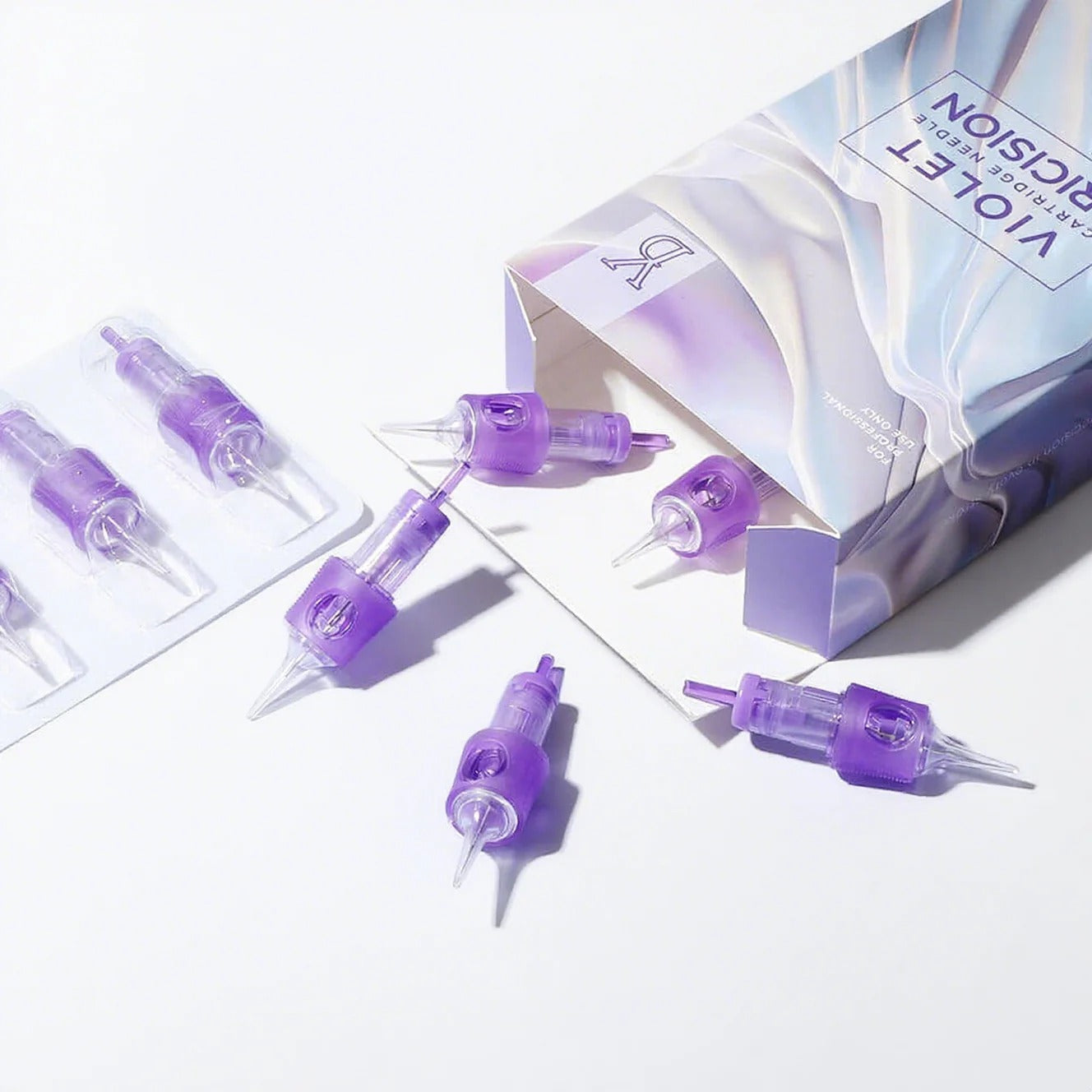 YD Violet Precision Universal PMU Cartridge Needles – 20 Pieces/Box