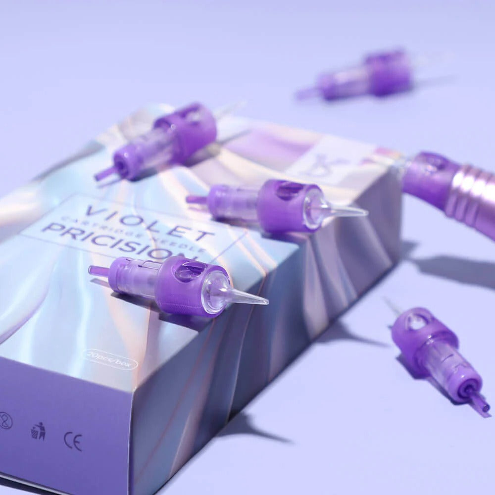 YD Violet Precision Universal PMU Cartridge Needles – 20 Pieces/Box