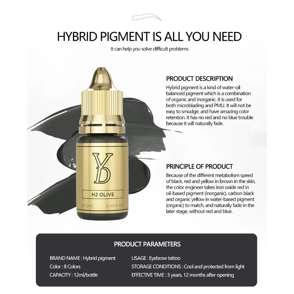 YD Hybrid Cream Pigment For Brows — 8 Professional Shades