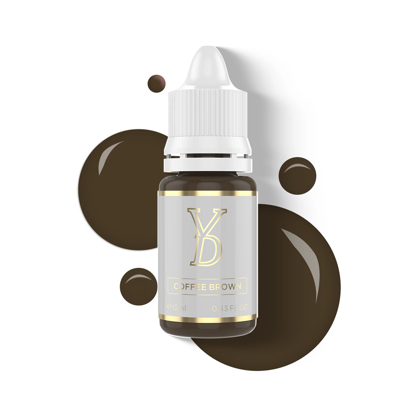 YD InoCream Coffee Brown Inorganic Brow Pigment 12ml – Cool Soft Brown PMU Pigment