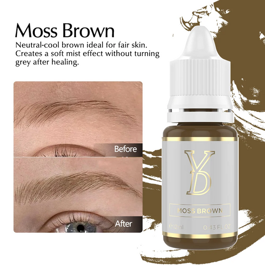 YD InoCream Moss Brown Inorganic Brow Pigment 12ml – Cool Brown PMU Pigment