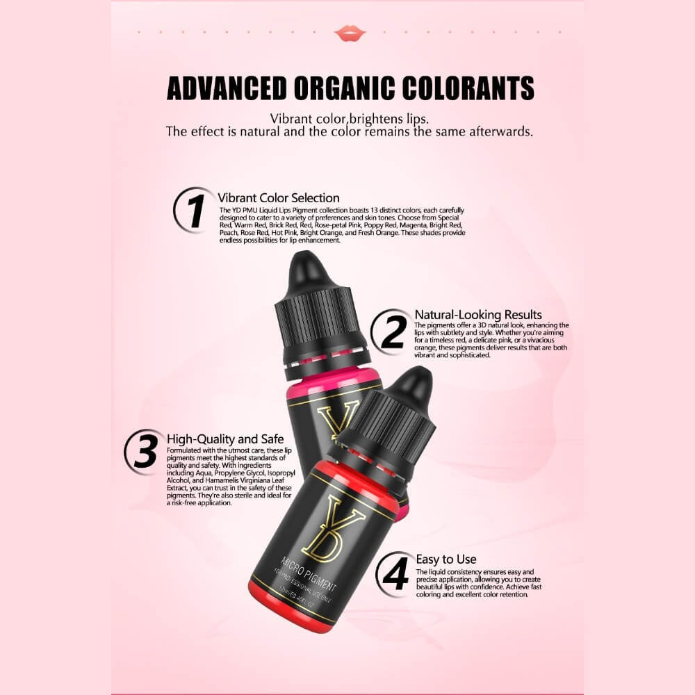 YD Nano Organic Liquid Pigment – 44 Shades Collection