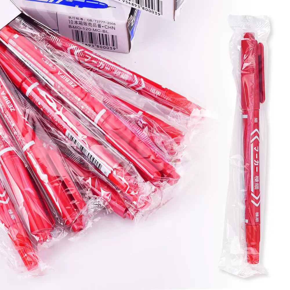 ZEBIFA Dual-Tip Oil-Based Marker Pen – 0.5mm Fine Tip + 1.0mm Marker Tip