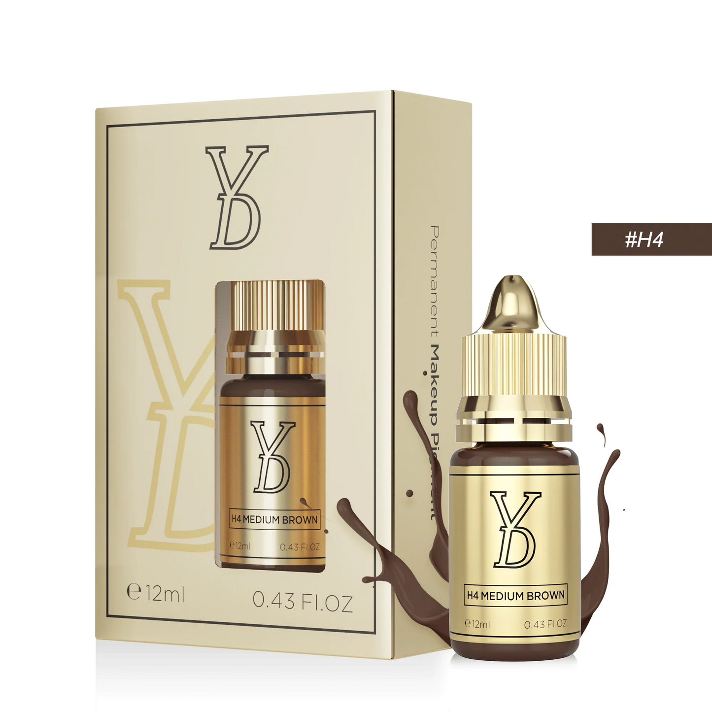 YD Hybrid Cream Pigment – H4 Medium Brown (12ml)