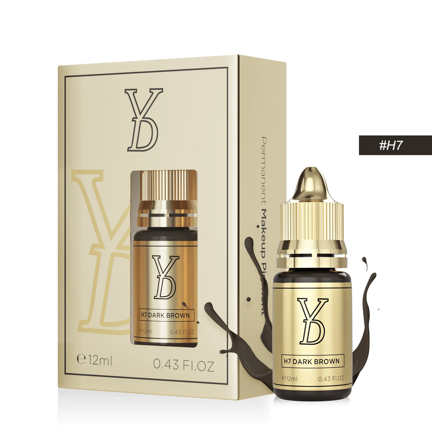 YD Hybrid Cream Pigment – H7 Dark Brown (12ml)