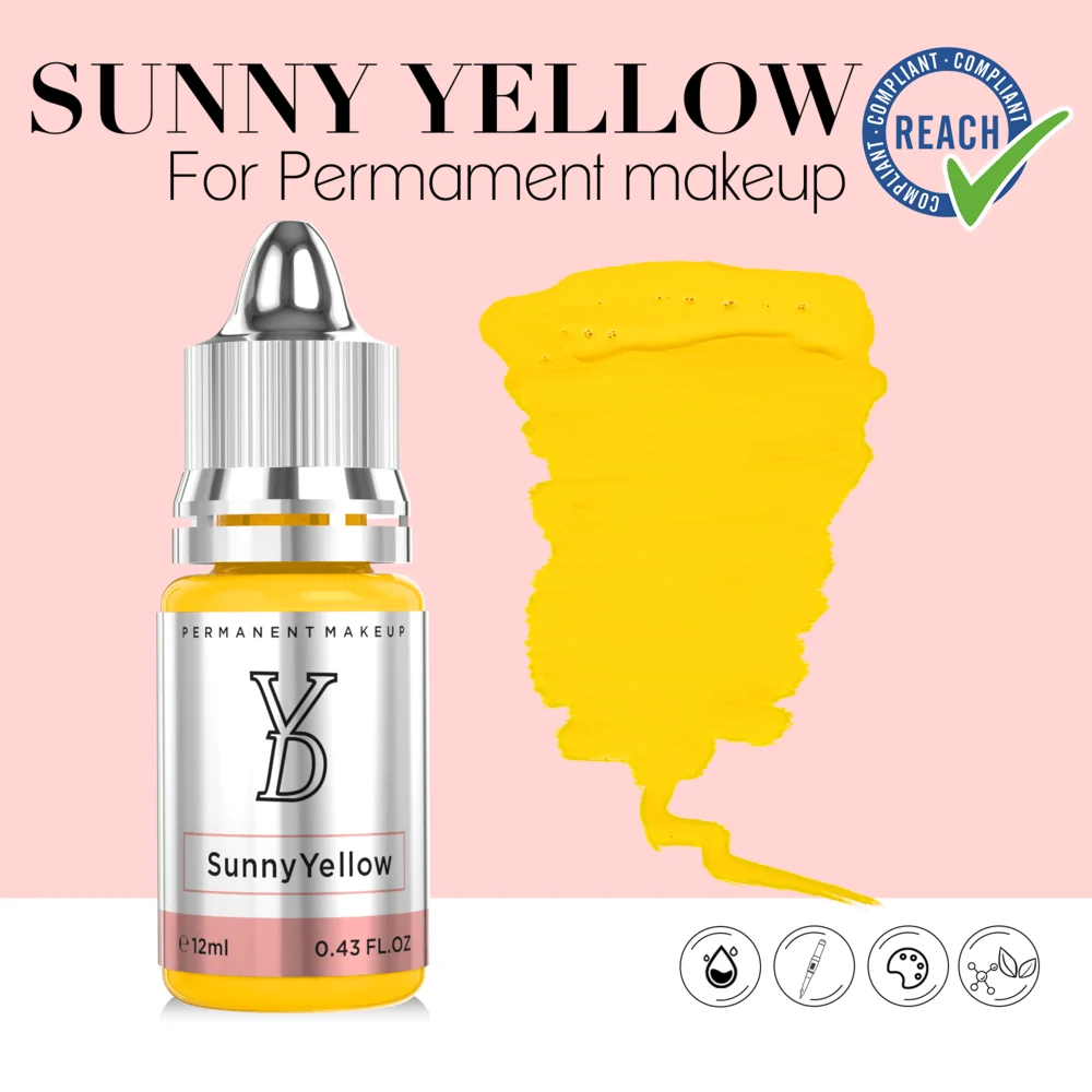 YD POWDER Hybrid PMU Pigment System – 33 Shades + Dilution, 12ml