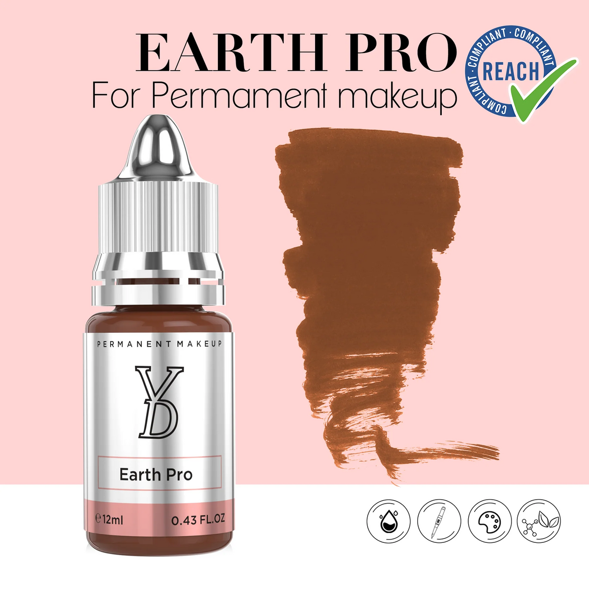 YD POWDER Hybrid PMU Pigment System – 33 Shades + Dilution, 12ml