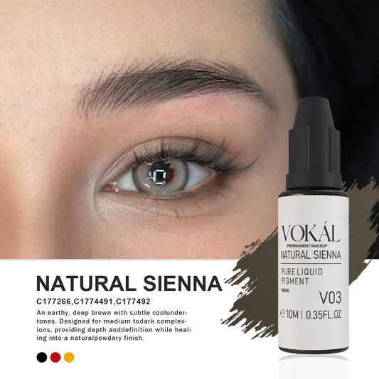 VOKÁL™ V03 Natural Sienna – Water-Based Brow Pigment (10ml)
