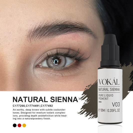 VOKÁL™ V03 Natural Sienna – Water-Based Brow Pigment (10ml)
