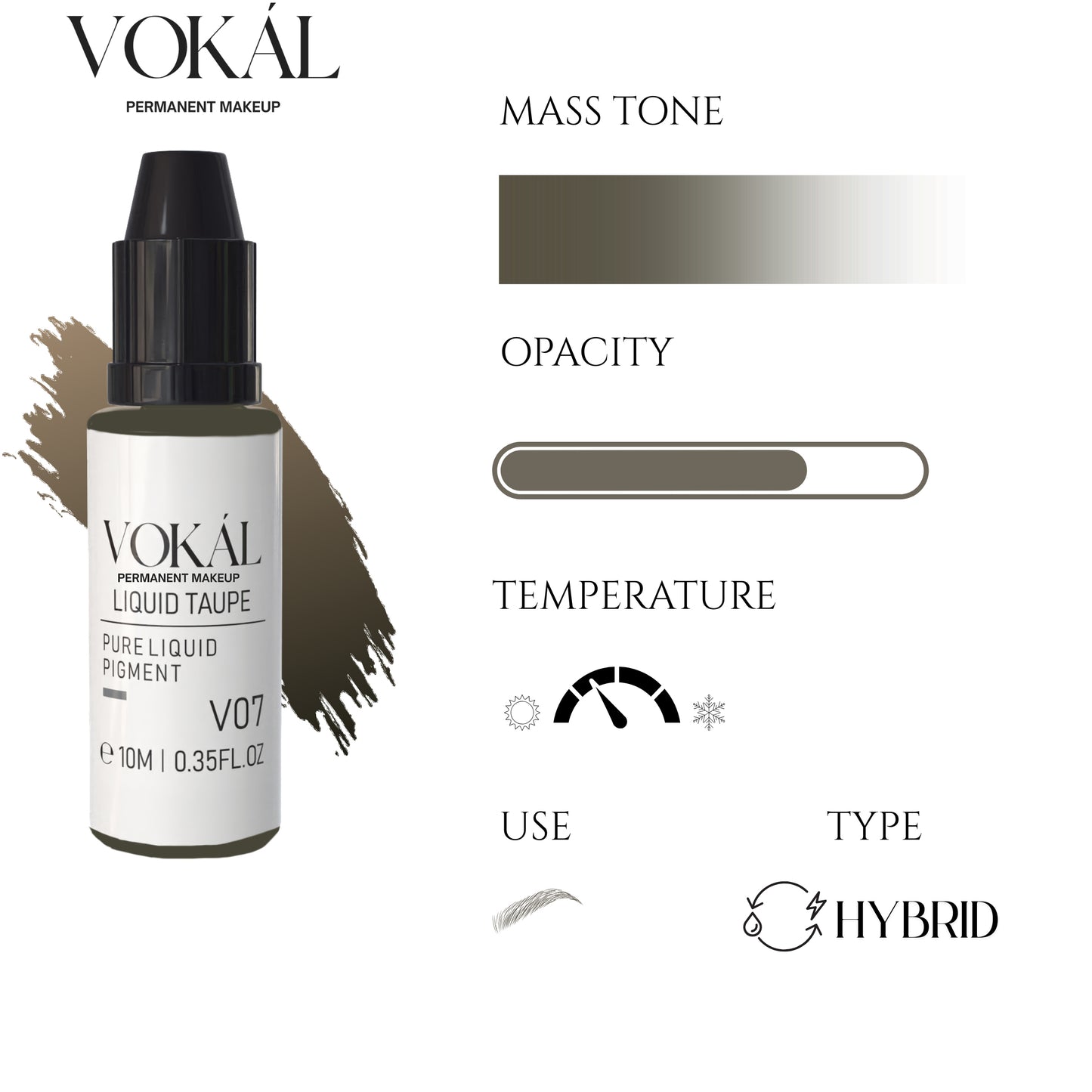 VOKÁL™ V07 Liquid Taupe – Water-Based Pigment (10ml)