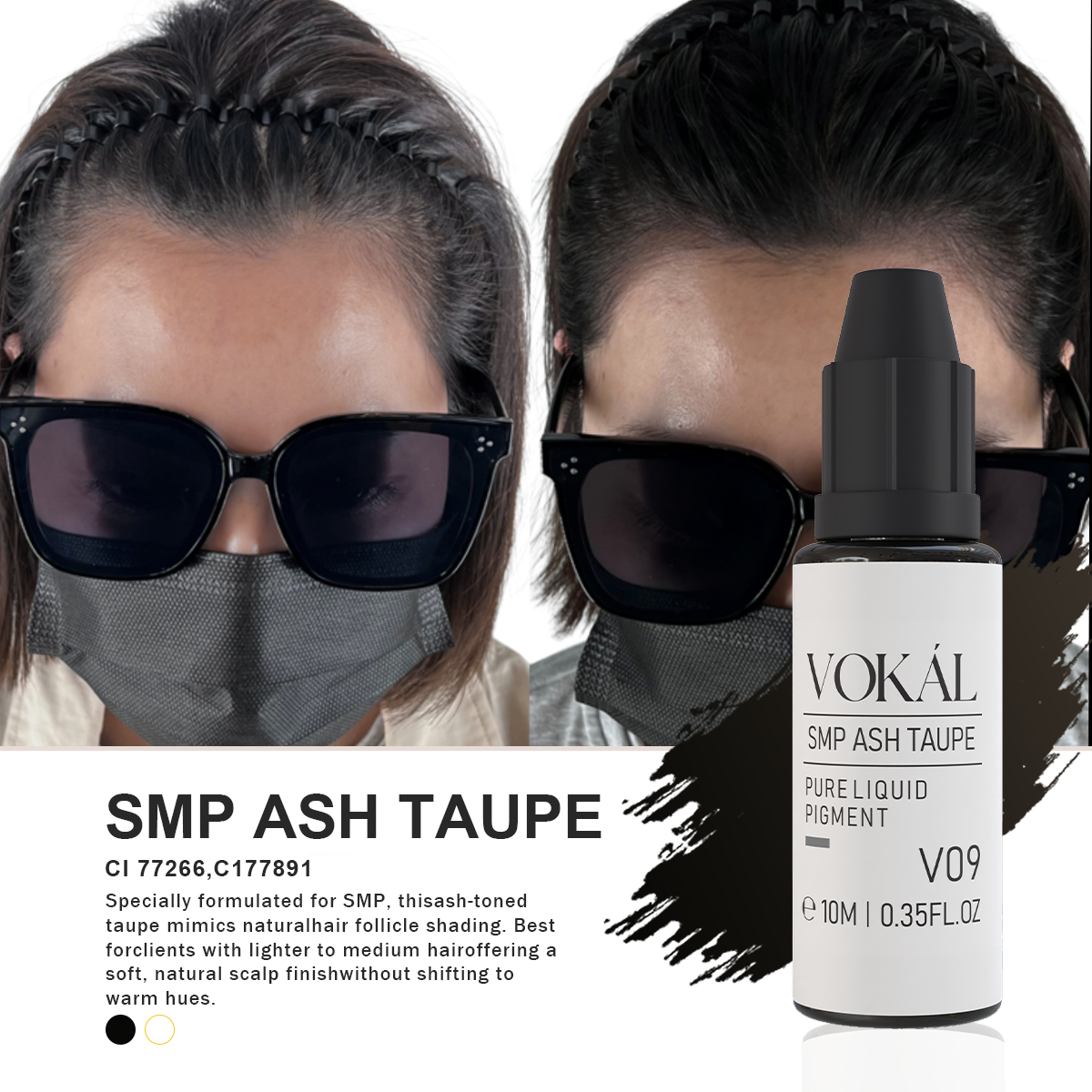 VOKÁL™ V09 SMP Ash Taupe – Water-Based Pigment (10ml)
