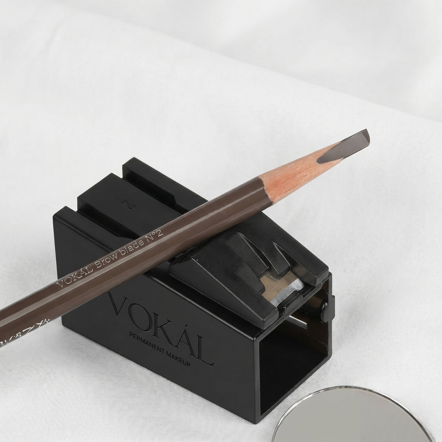 VOKAL PMU Precision BrowPro Sharpener – For Round-Core Wooden Eyebrow Pencils
