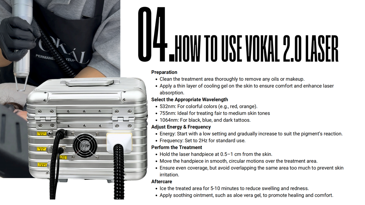 VOKAL LASER 2.0 Professional Pigment Removal Laser System – Multi-Wavelength PMU & Tattoo Removal Machine